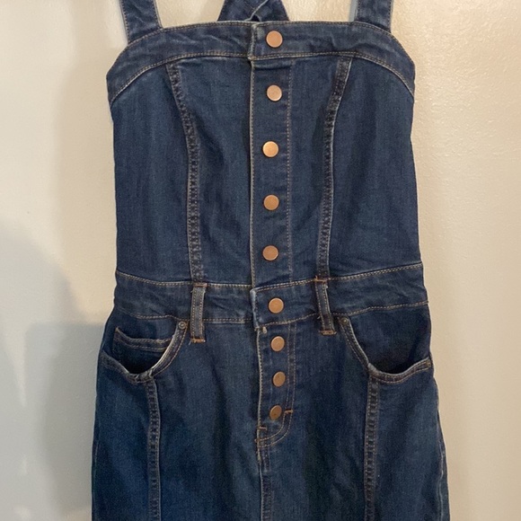 William Rast Juniors Women's Blue Serena Bib style Denim Jean Dress size XS - Picture 3 of 5